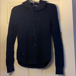 Ralph Lauren Small Knit Navy Funnel Neck Sweater
